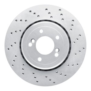 BMW 1 Series M Brake Rotor (1) - Right Rear - R1 Concepts - GEOSPEC Coated Rotor - Drilled - `08-`13